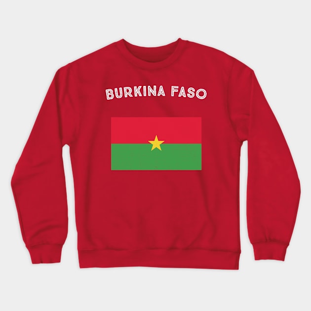 Burkina Faso Flag Crewneck Sweatshirt by phenomad